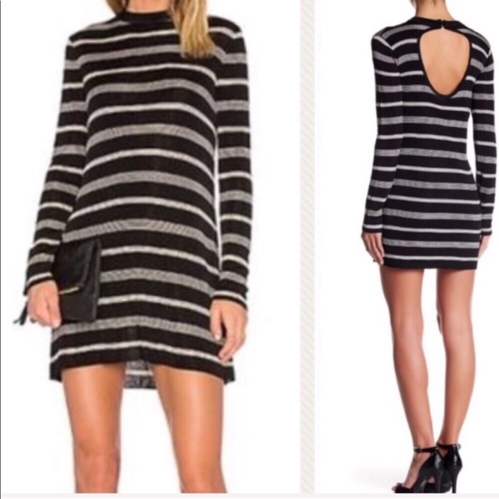 NBD Nolan striped open back dress